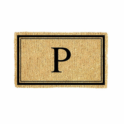 Monogram Coir Mat, Letter "P" | Plow & Hearth