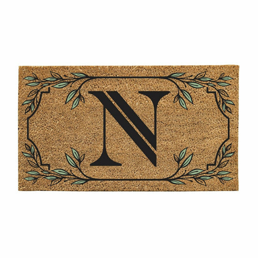 Monogram Coir Mat, Letter "N" | Plow & Hearth