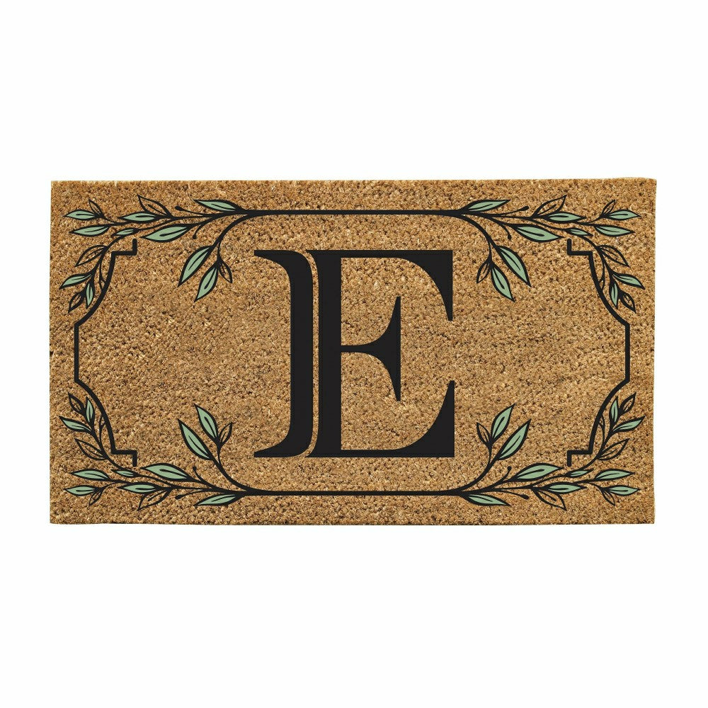 Monogram Coir Mat, Letter "E" | Plow & Hearth