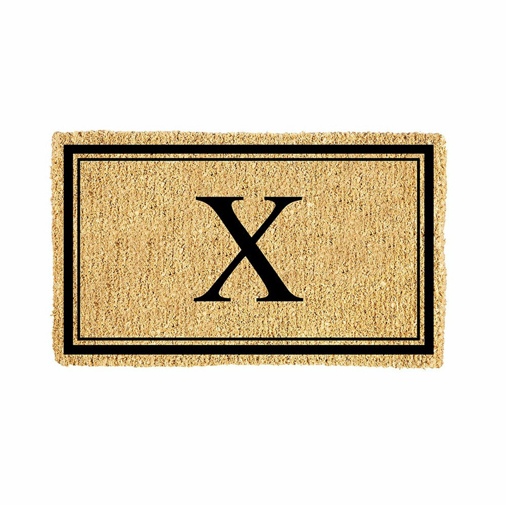 Monogram Coir Mat, Letter "X" | Plow & Hearth