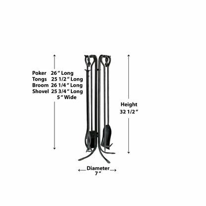 Tall Fireplace Tool Set | Plow & Hearth