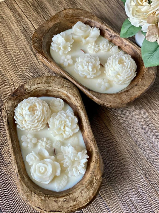 Botanical Garden Dough Bowl Candle | Plow & Hearth