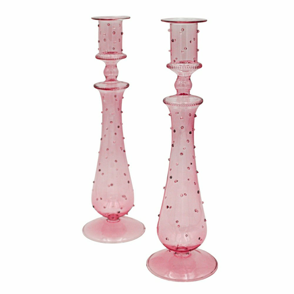 Rose Garden Dotty Candle Holder - Pair | Plow & Hearth