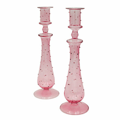 Rose Garden Dotty Candle Holder - Pair | Plow & Hearth