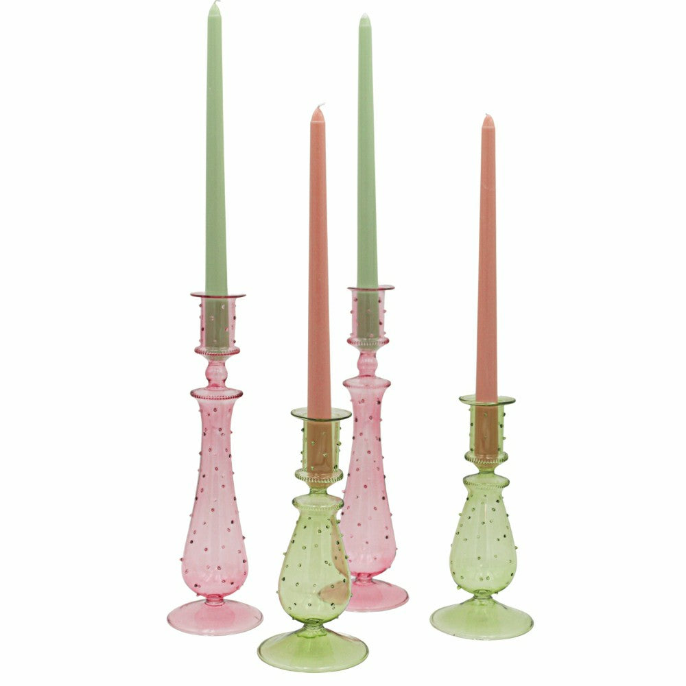 Rose Garden Dotty Candle Holder - Pair | Plow & Hearth
