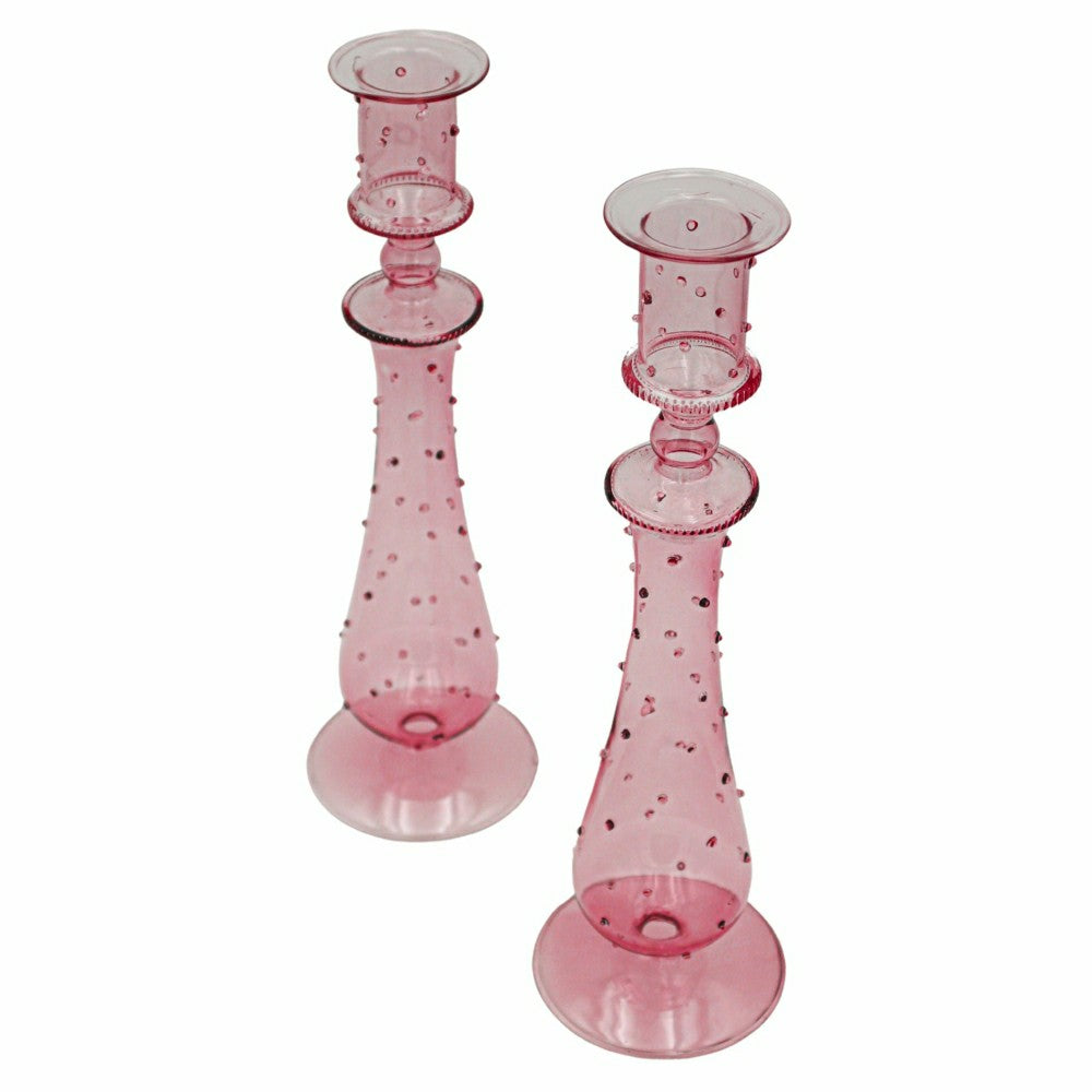 Rose Garden Dotty Candle Holder - Pair | Plow & Hearth
