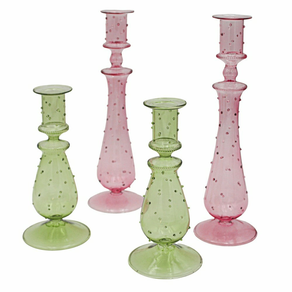 Rose Garden Dotty Candle Holder - Pair | Plow & Hearth
