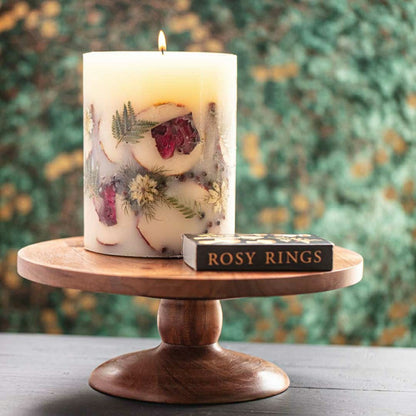 Spicy Apple Small Round Botanical Candle | Plow & Hearth