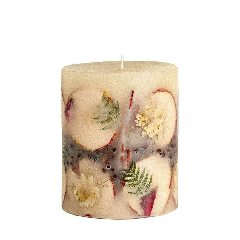 Spicy Apple Small Round Botanical Candle | Plow & Hearth