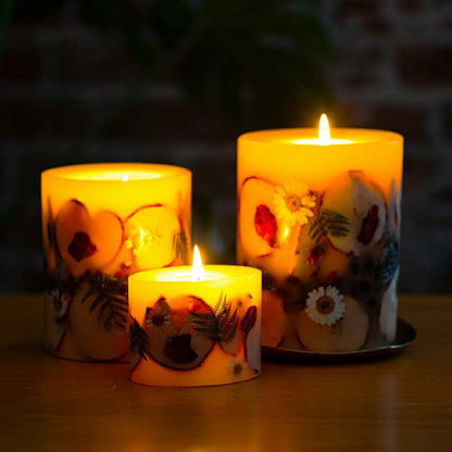 Spicy Apple Small Round Botanical Candle | Plow & Hearth