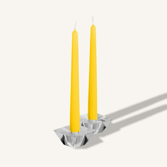 Yellow Taper Candles - 10 Inch - 4 Pack | Plow & Hearth