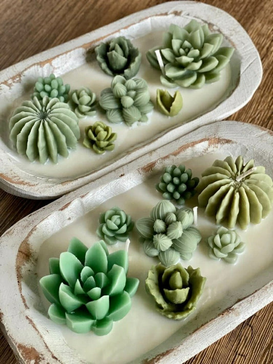 Arizona Dream Cactus Wooden Bowl Candle | Plow & Hearth