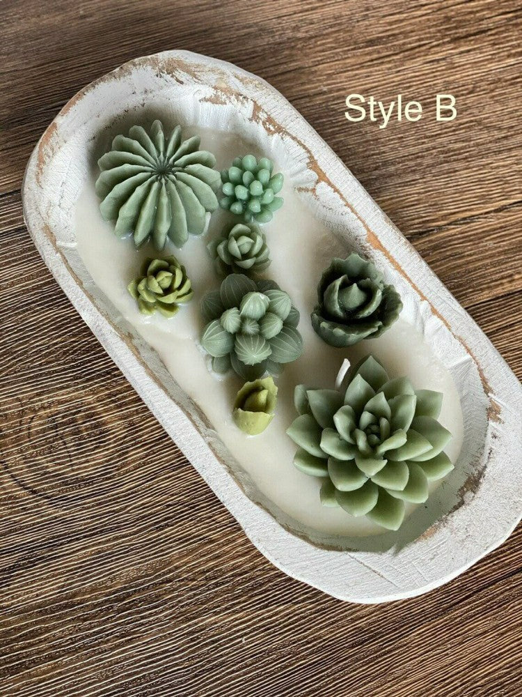 Arizona Dream Cactus Wooden Bowl Candle | Plow & Hearth