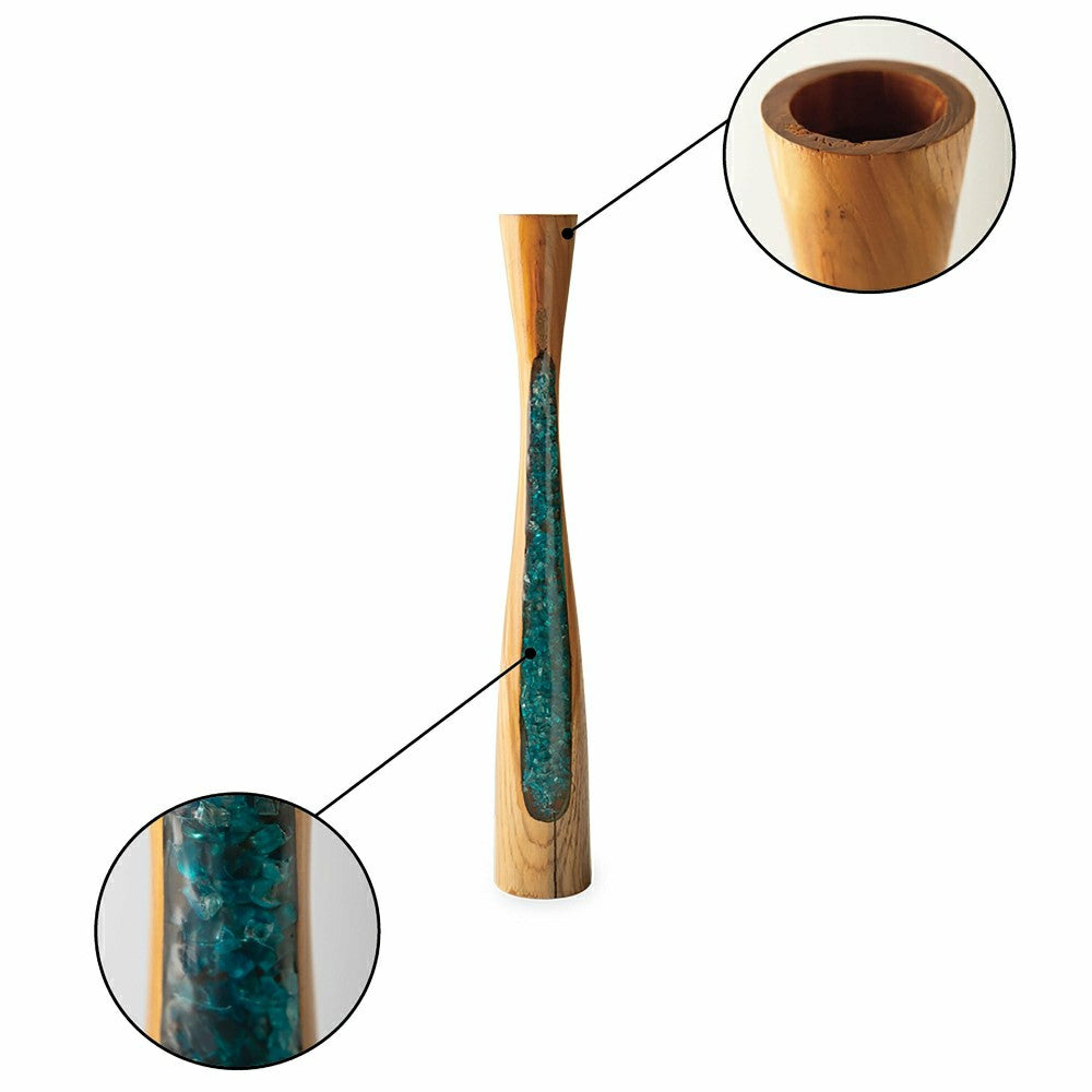 Glass Infused Tall Candleholder | Plow & Hearth