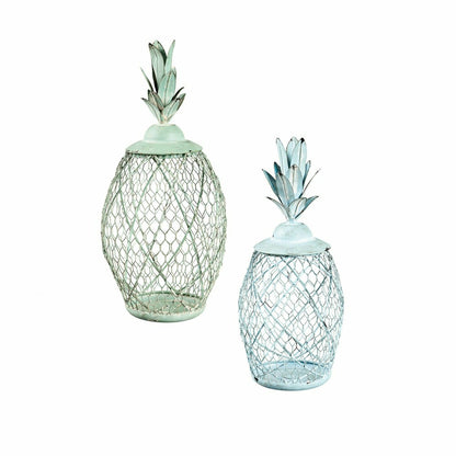 Pineapple Metal Lantern, Set of 2 | Plow & Hearth