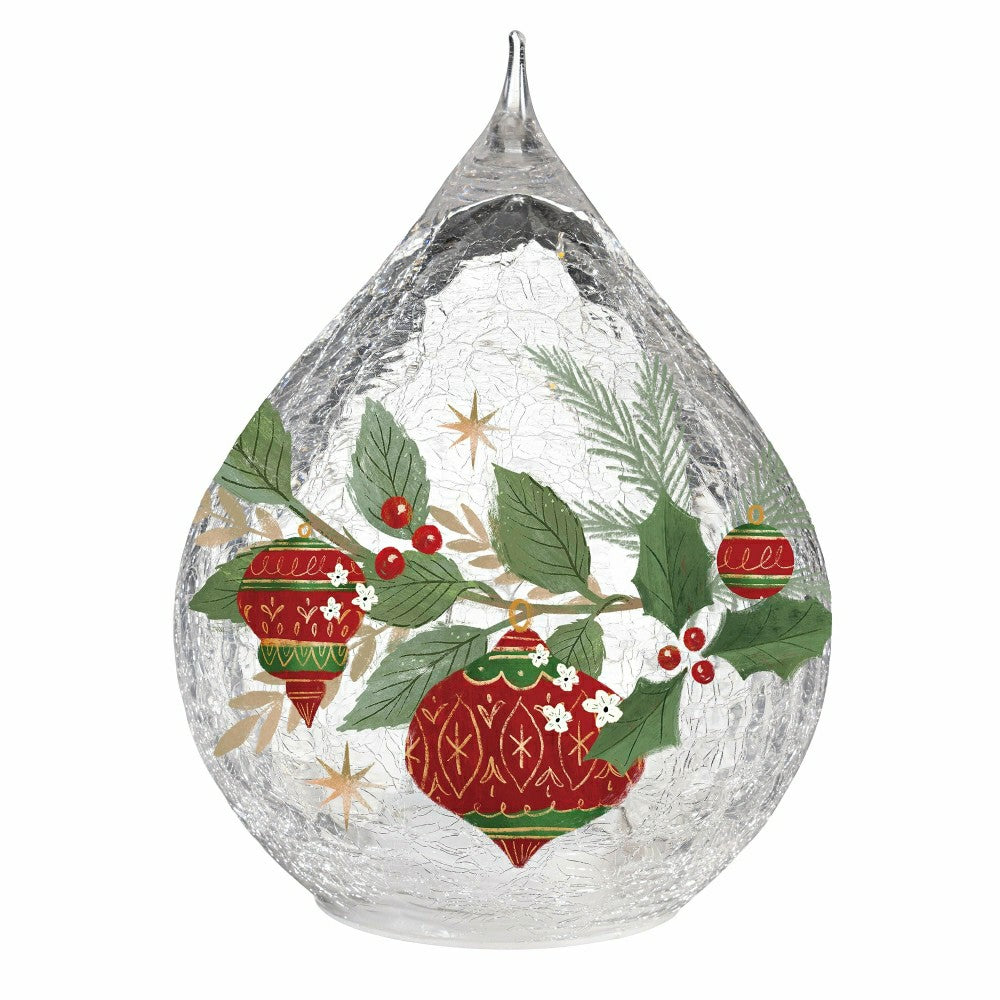 Twas The Night LED Table Decor Glass Teardrop, Set of 2 | Plow & Hearth