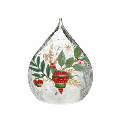 Twas The Night LED Table Decor Glass Teardrop, Set of 2 | Plow & Hearth