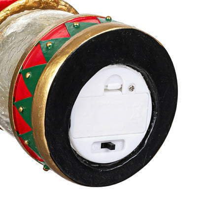 Joyful Traditions LED Table Decor Resin Nutcracker with Crackle Glass  | Plow & Hearth