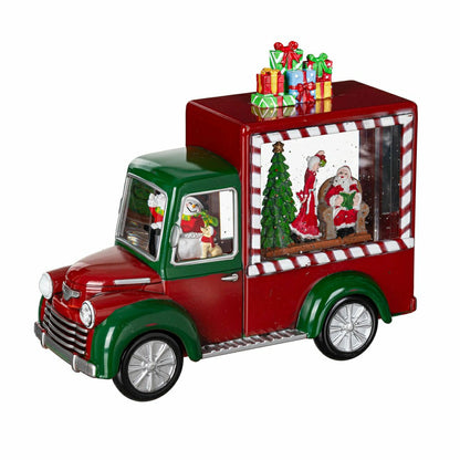 Sugar & Stripes Bright LED Table Decor Santa and Mrs. Claus in Truck P | Plow & Hearth