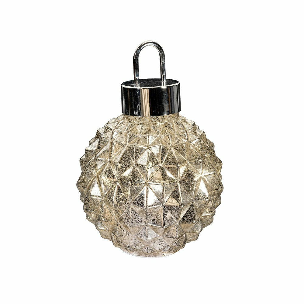 Season to Sparkle LED Table Decor Ornament Shaped Rotating Glass, 12.2 | Plow & Hearth
