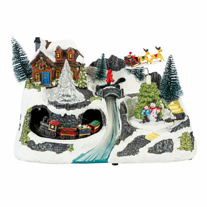 Heartfelt Cheer LED Table Decor Plastic Christmas Winter Scene, Motion | Plow & Hearth