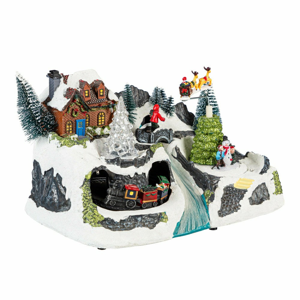 Heartfelt Cheer LED Table Decor Plastic Christmas Winter Scene, Motion | Plow & Hearth