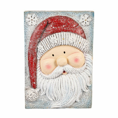 Heartfelt Cheer Indoor Wall Decor, LED MGO Textured Wall, Santa | Plow & Hearth