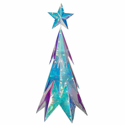 LED Holiday Iridescent Shimmering Tabletop Tree, 21"H | Plow & Hearth
