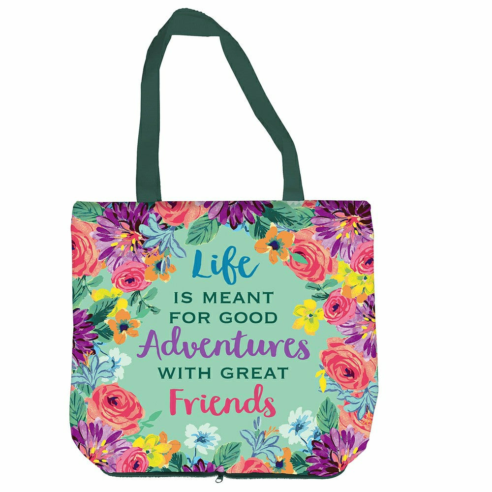 Life Is Meant For Good Adventures Ceramic Perfect Cup and Compact Tote | Plow & Hearth