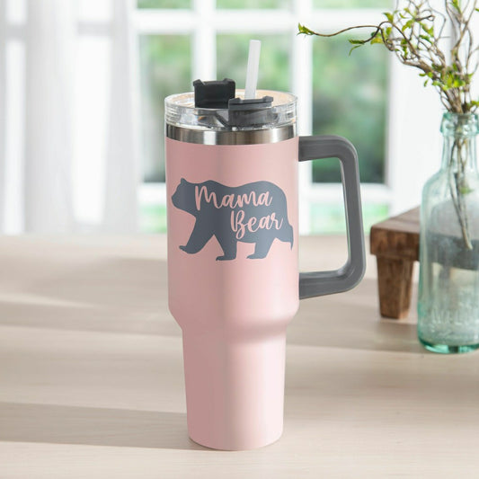 Heart of the HomeTumbler Stainless-Steel Canyon Cup w/ Straw, Mama Bea | Plow & Hearth