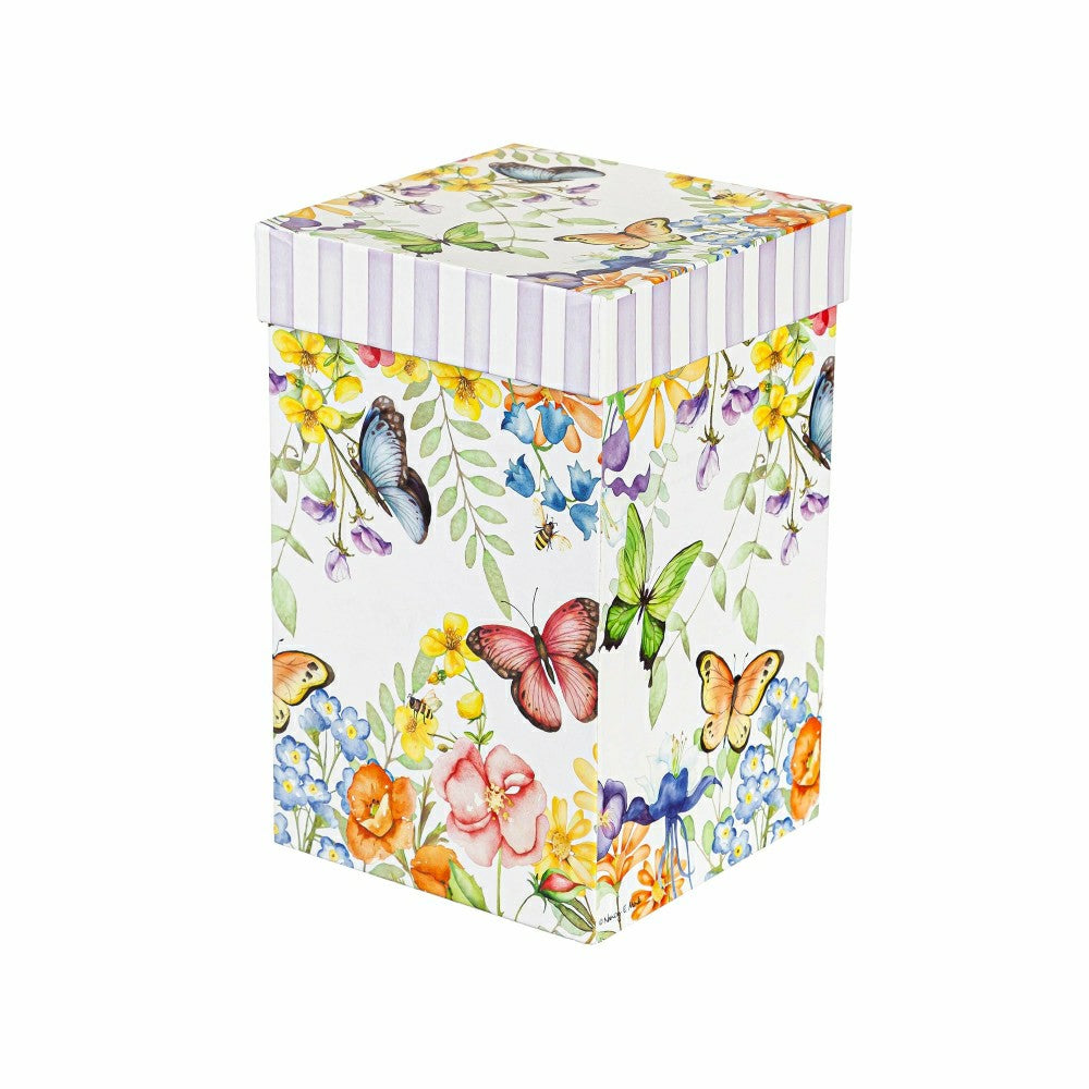 Ceramic Travel Cup, 17 OZ. ,w/box, Cottage Meadows | Plow & Hearth