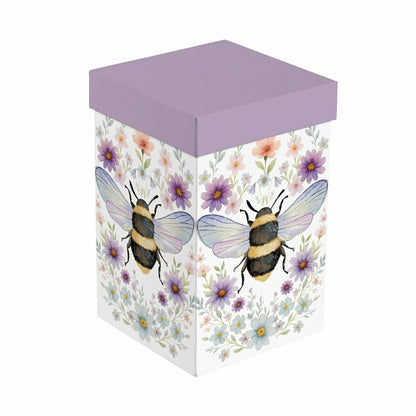 Cottage Garden Travel Cup Ceramic Perfect Cup, Floral Bee, 17oz, Gift  | Plow & Hearth