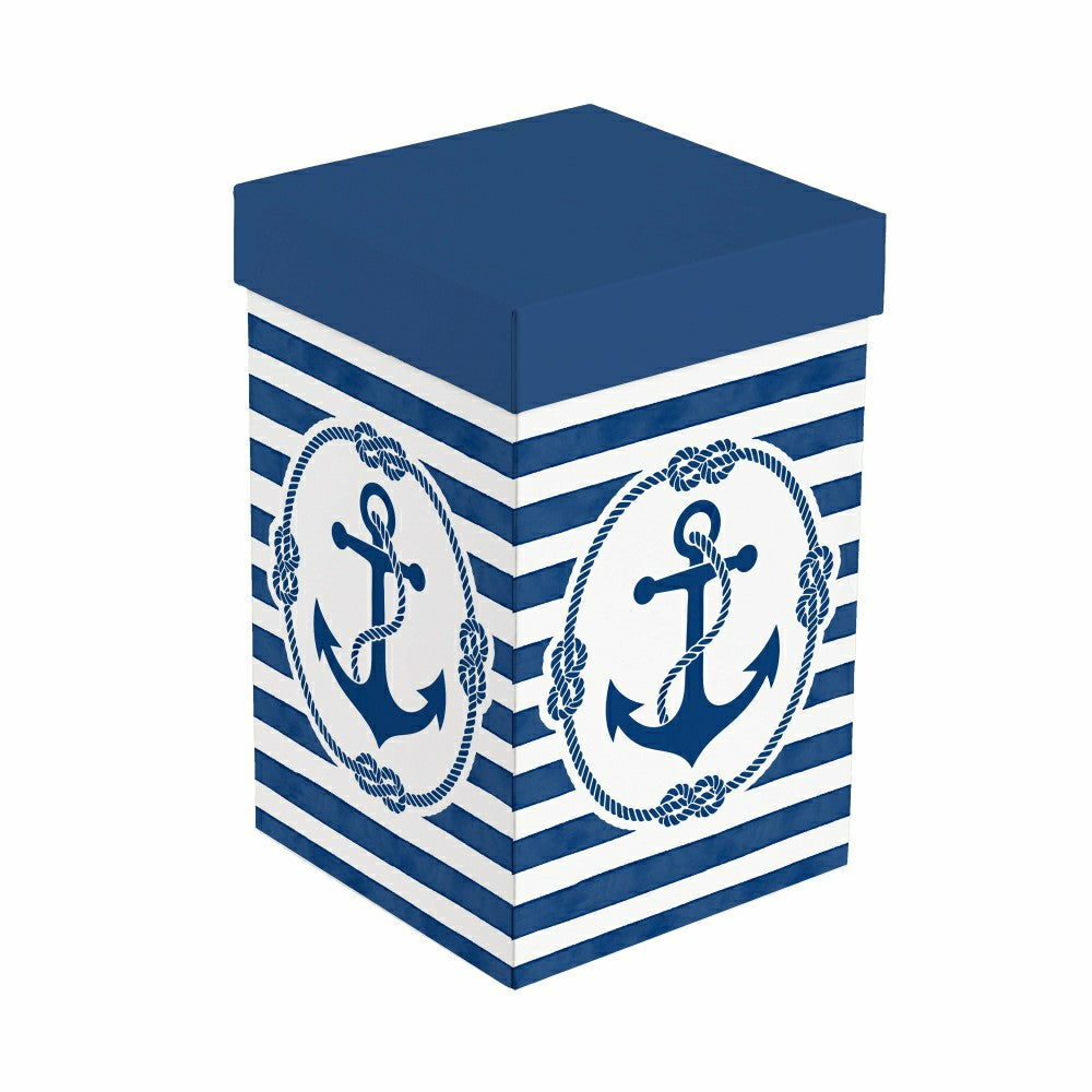 Seaside Retreat Travel Cup Ceramic Perfect Cup, Anchor, 17oz, Gift Box | Plow & Hearth