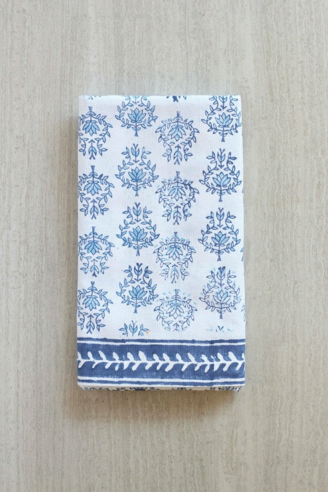 Table Runner - Lotus, Uniform Blue & Navy | Plow & Hearth