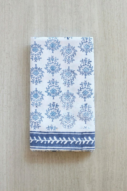 Table Runner - Lotus, Uniform Blue & Navy | Plow & Hearth