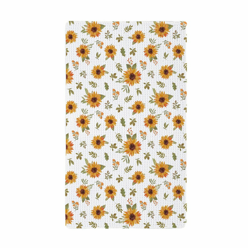 VivaStyle Sunflower Fields Kitchen Gift Set Quick Dry, 1pc Towel and 2 | Plow & Hearth