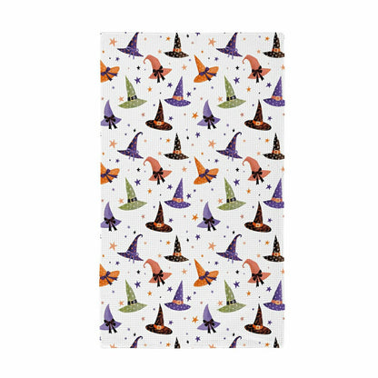 Haunted House Witch Hat Quick Dry Kitchen Towel, Pumpkin, 30"L x 18"W | Plow & Hearth