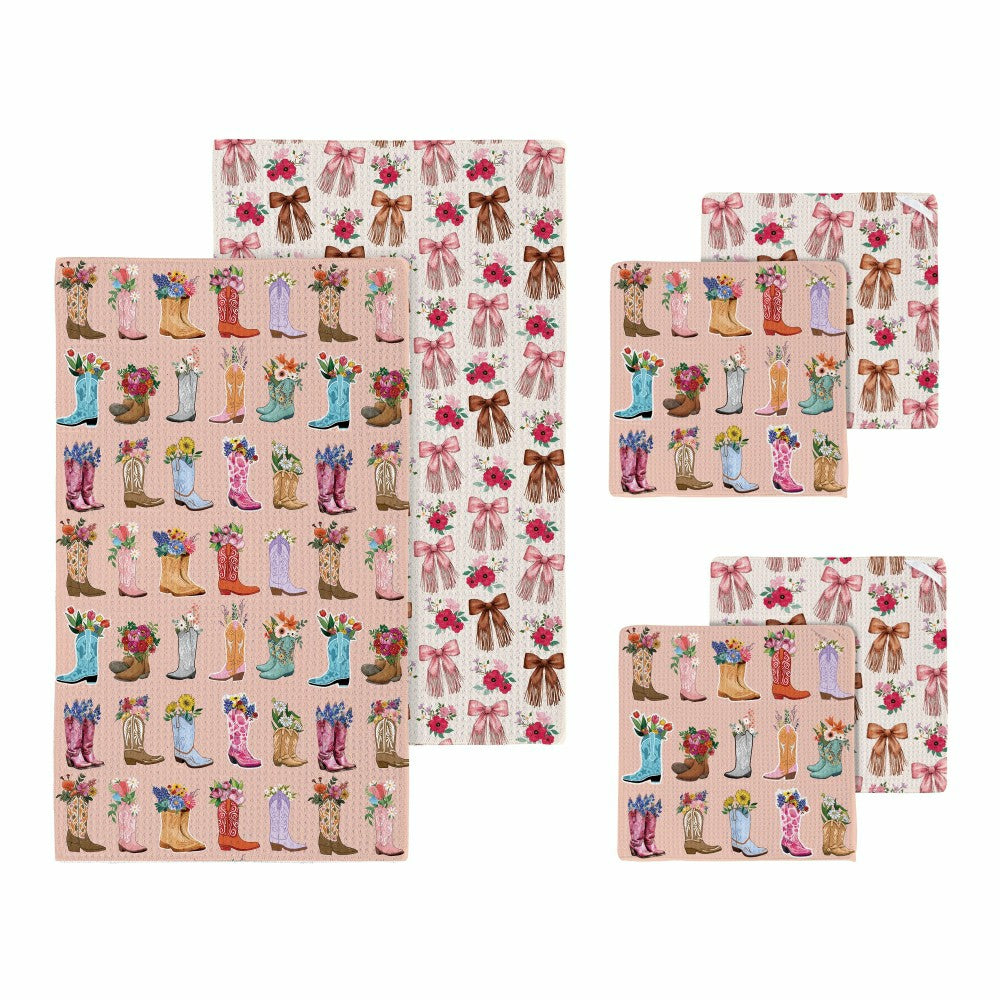 Quick Dry 1pc Kitchen Towel and 2pc Dish Cloth Kitchen Gift Set | Plow & Hearth