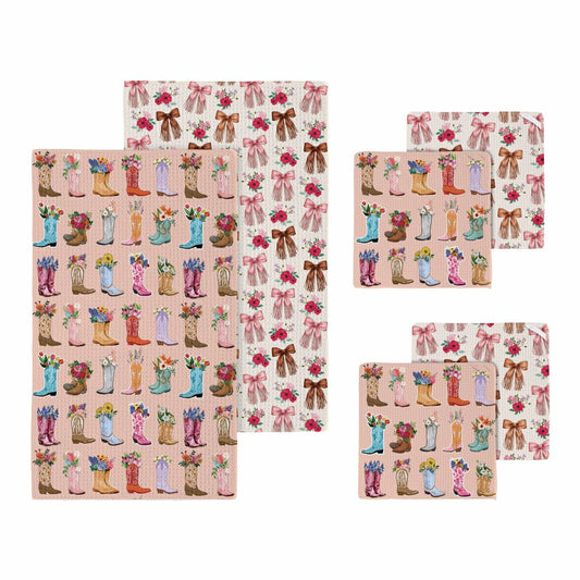 Quick Dry 1pc Kitchen Towel and 2pc Dish Cloth Kitchen Gift Set | Plow & Hearth