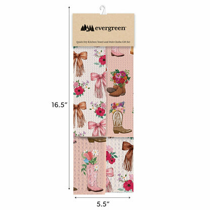 Quick Dry 1pc Kitchen Towel and 2pc Dish Cloth Kitchen Gift Set | Plow & Hearth