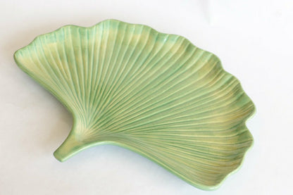 Ceramic Ginkgo Leaf Tray | Plow & Hearth