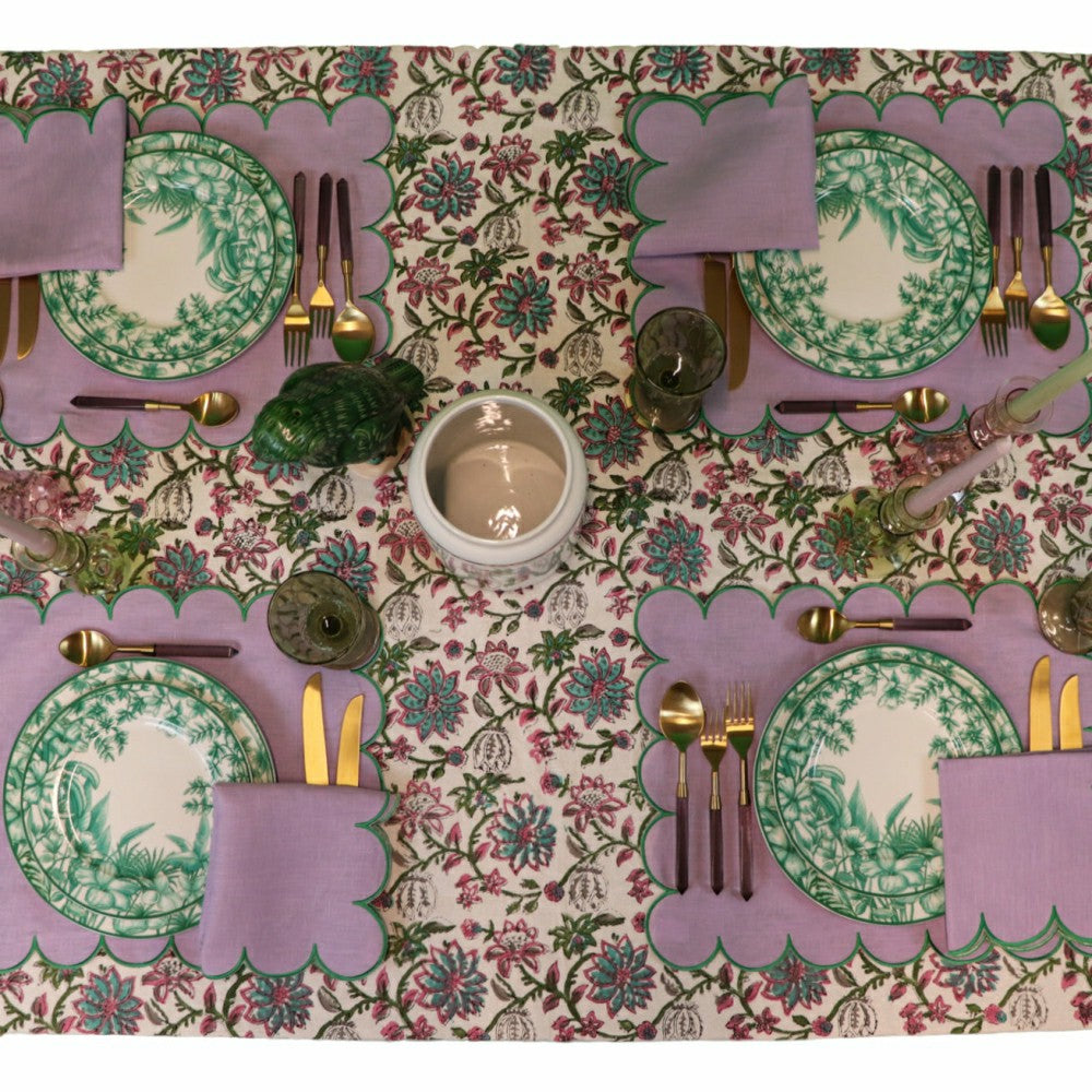 Monsoon Verdant Starter Plate - Set of 4 (+1 Bonus Plate) | Plow & Hearth