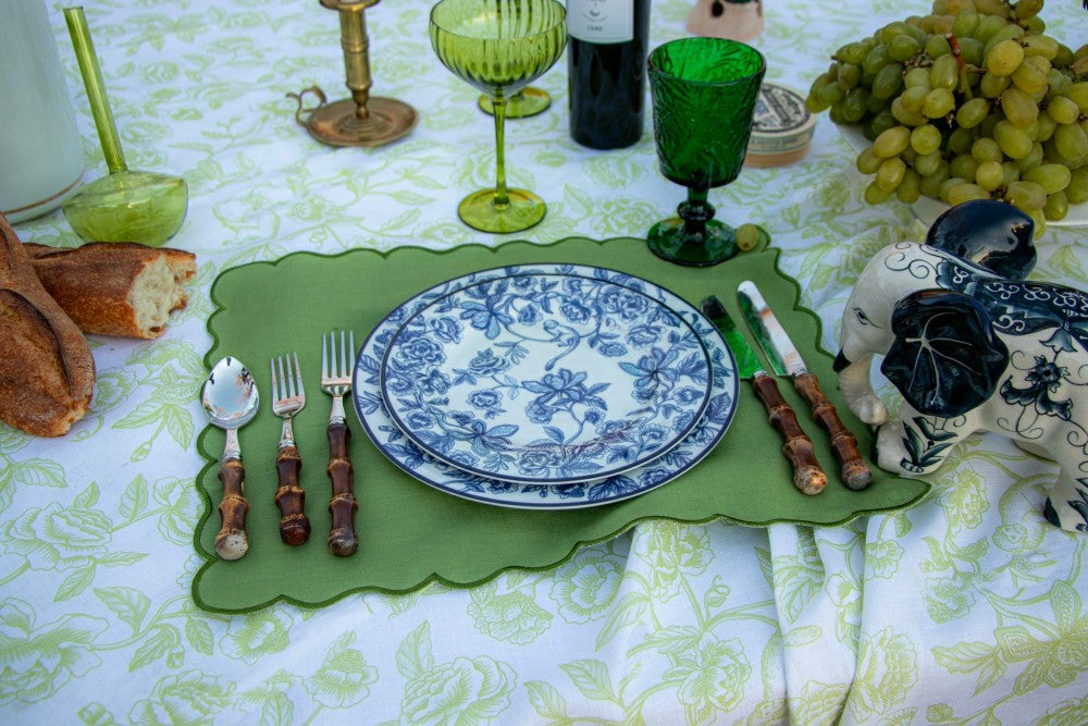 Bombay Blue Dinner Plate - Set of 4 (+1 Bonus Plate) | Plow & Hearth
