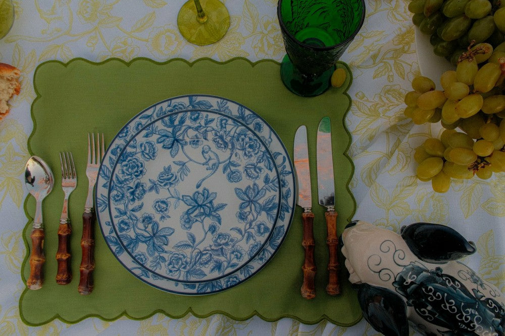 Bombay Blue Dinner Plate - Set of 4 (+1 Bonus Plate) | Plow & Hearth