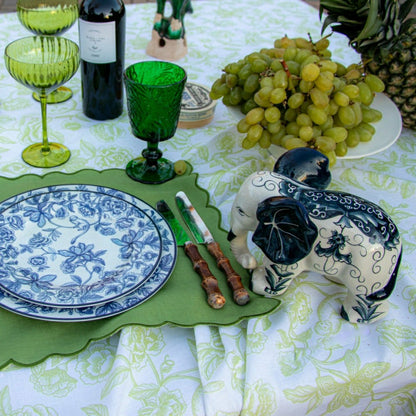 Bombay Blue Dinner Plate - Set of 4 (+1 Bonus Plate) | Plow & Hearth