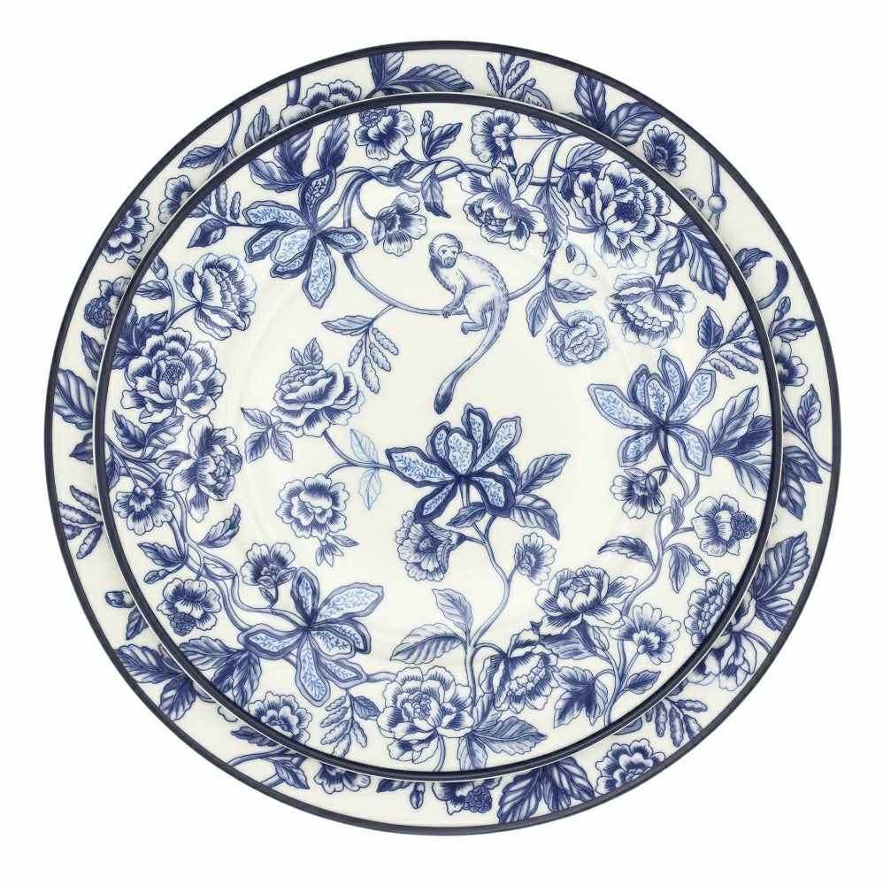 Bombay Blue Dinner Plate - Set of 4 (+1 Bonus Plate) | Plow & Hearth
