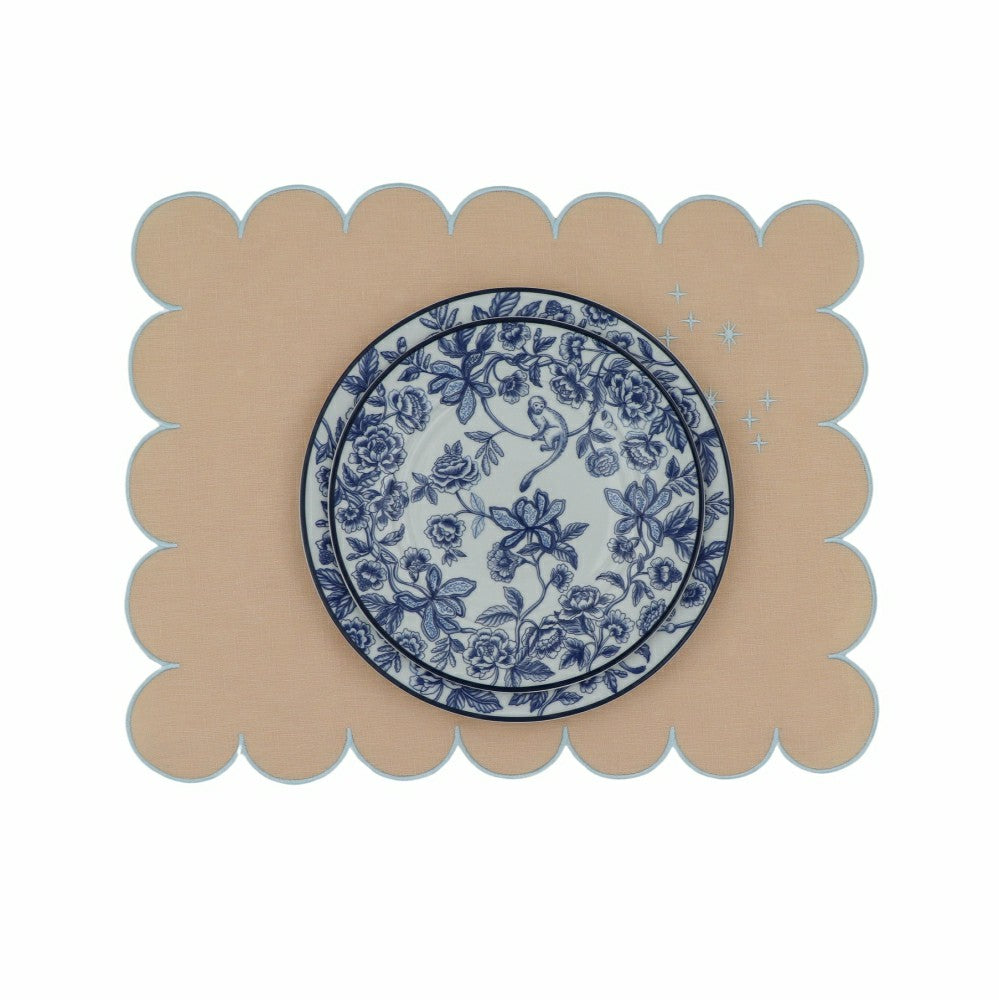 Bombay Blue Dinner Plate - Set of 4 (+1 Bonus Plate) | Plow & Hearth