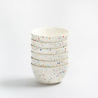 White Stoneware Ceramic Bowls, 6.3", Set of 6 | Plow & Hearth
