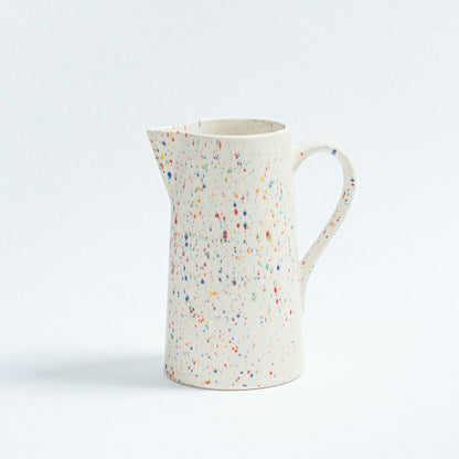 White Stoneware Ceramic Pitcher, 51oz | Plow & Hearth