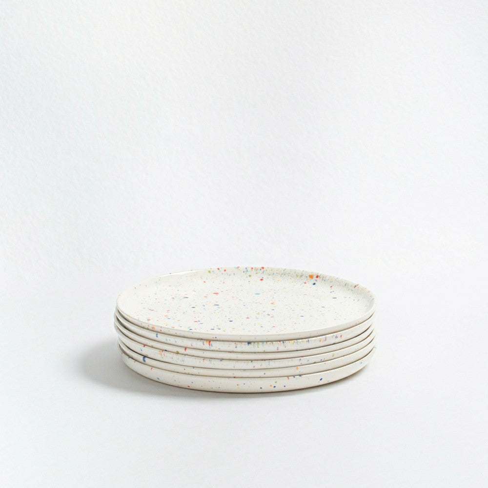 White Stoneware Ceramic Dinner Plates 11", Set of 6 | Plow & Hearth